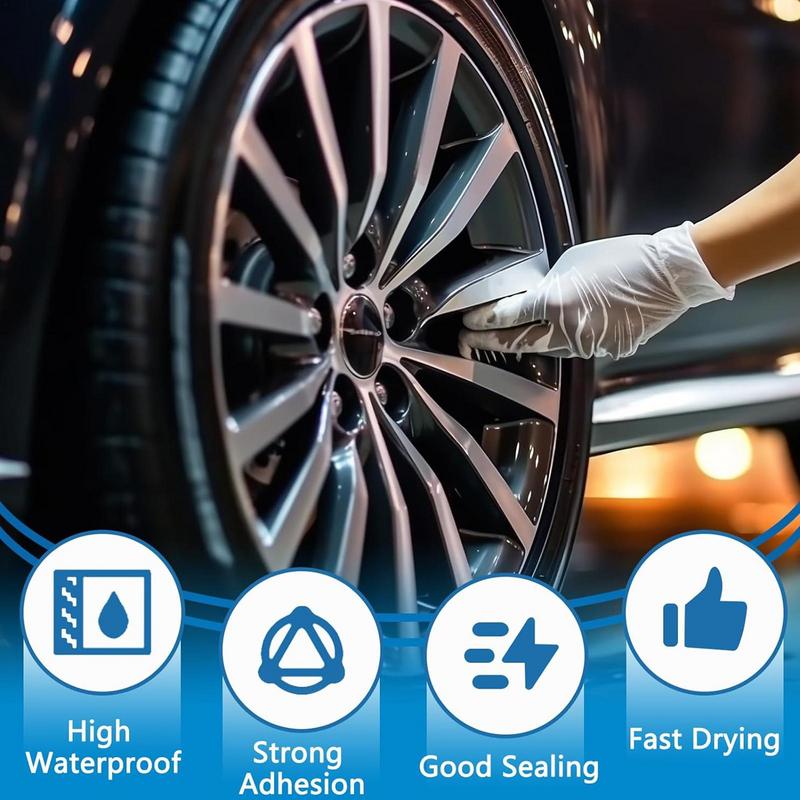 Pegamento para Reparación de Neumáticos Impermeable y Resistente a Altas Temperaturas Sellado Negro Impermeable y Resistente a Altas Temperaturas Adhesivo de Reparación