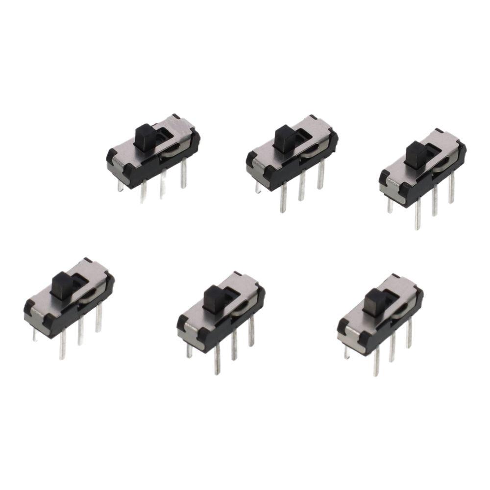 6pcs 6 Pin 2 Position Micro Mini Toggle Switch JC-SK09 Vertical Slide Switch  Electrical Equipment