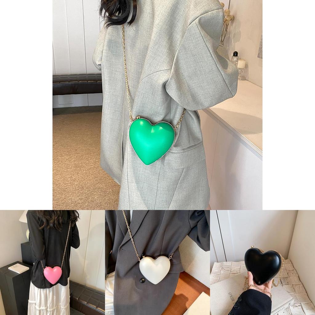 Chic Heart-shaped Crossbody Bag Trendy Street Style 2024 New Women's Fashion