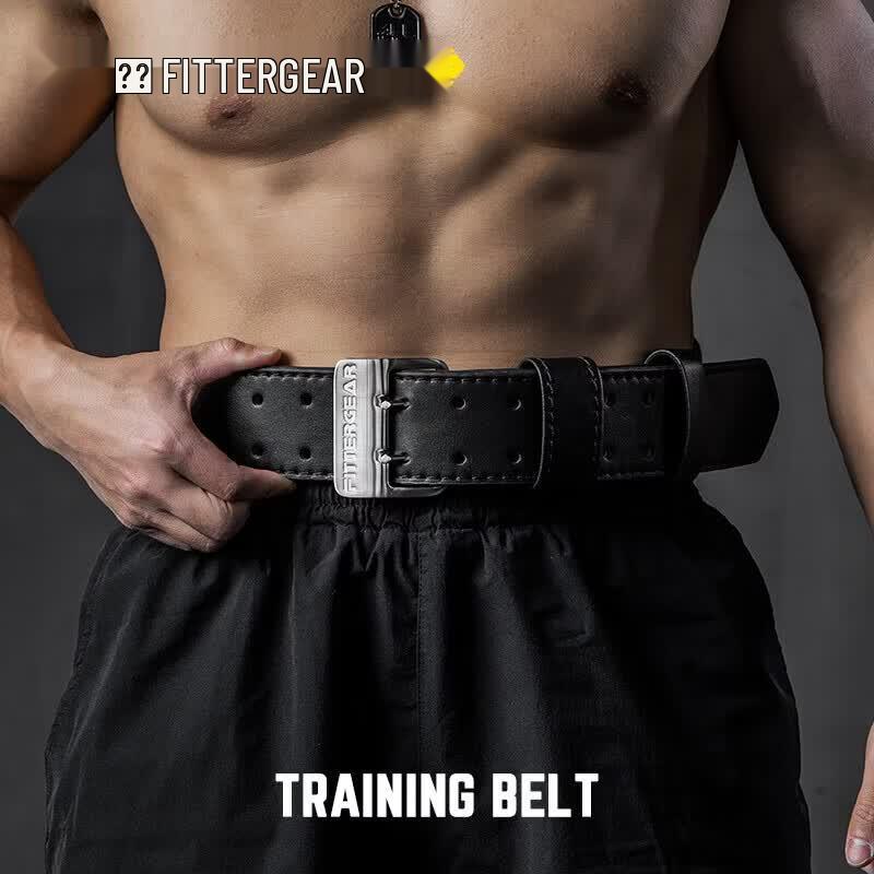 FITTER GEAR Leather Weightlifting & Powerlifting Belt M (Waist 76-91cm)