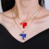 New Classic Venezuela Dominica Mexico Map Flag Pendant Necklace For Men Women Party Festival Ethnic Gold Color Jewelry Gift