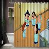 Crayon Shin-Chan Cowboy Rope Swing 2D Print Waterproof Shower Curtain, Blue Sky Bathroom Decor With Hooks