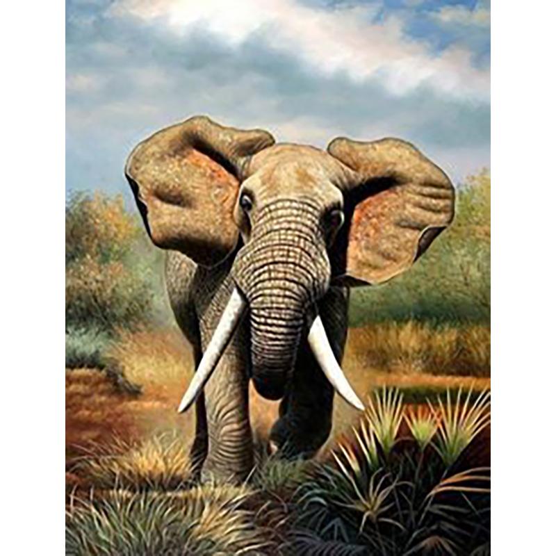 Diy Elephant 5D Diamond Painting Full Round Drill Cross Stitch Animal Diamond Embroidery Rhinestone Home Decor Wall Art Gift