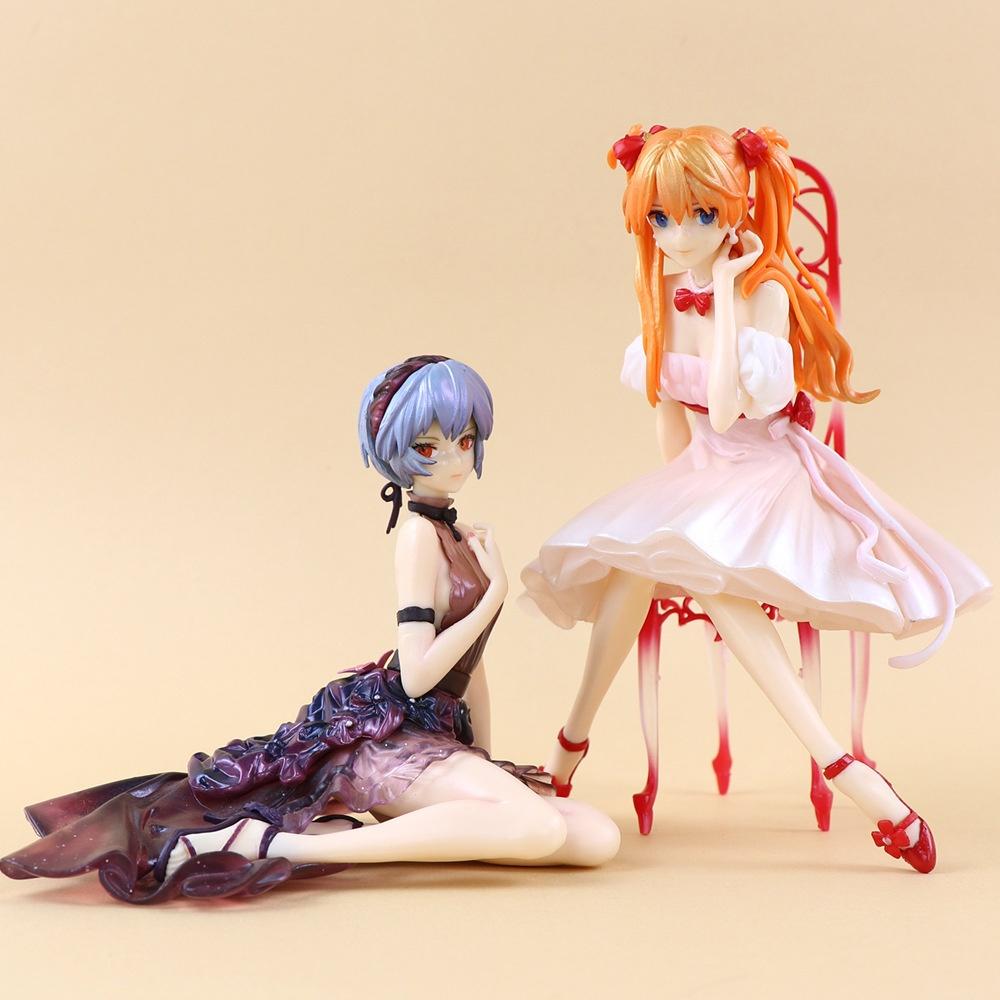 Anime Pretty Girl Asuka Und Ayanami, Pretty Girl Handgemachtes Anime Modellauto Schreibtisch Kleines Ornament Geschenk
