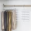 Folding magic 5-layer stainless steel trouser clip saves space and retractable multi-layer hanger for hanging trousers and scarv