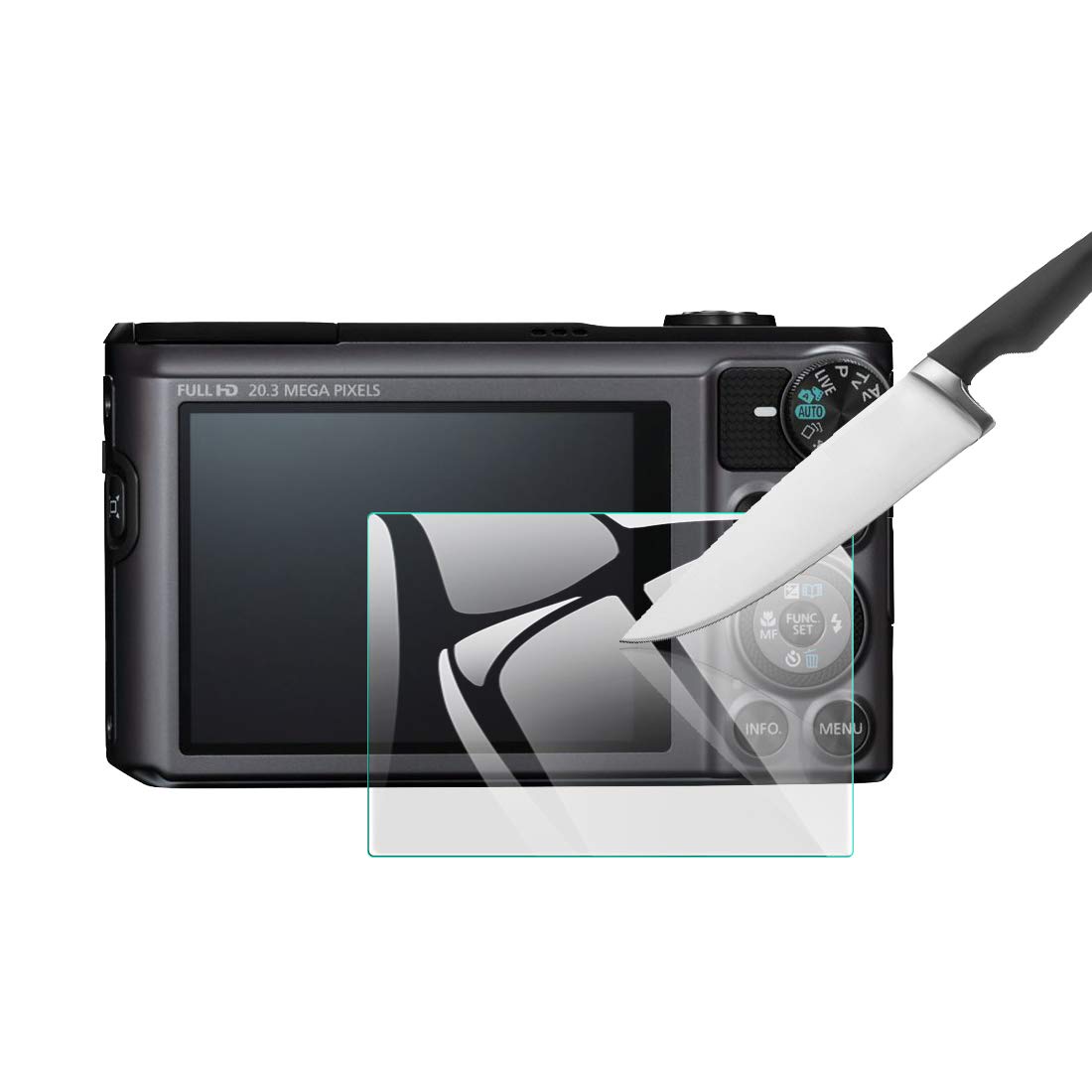 

EternalStars Camera Screen Protector with 9H Full and Compatible with the Canon PowerShot SX720 HS 3-Piece Hardness, Coverage,