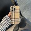 ins flannel plaid applies to Apple 17Promax mobile phone case iPhone15 label 14 autumn and winter 13 couples