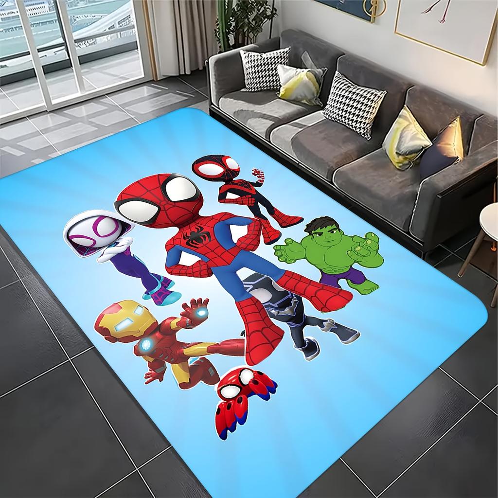 Marvel Printed Doormat with Spider-for Man, Iron for Man, Hulk, and Other Hero Designs. Suitable for Living Room, Bedroom, Ga