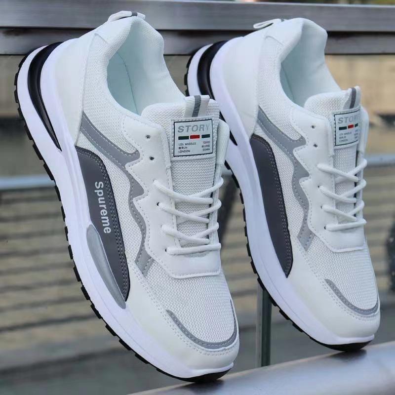 [Automatic Distribution] New Men's Shoes Breathable Mesh Running Shoes Men's Sports Soft-soled Casual Trendy Shoes Dad Shoes