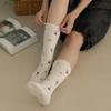[Gift Set] Mellow Blossom Cotton Socks Women 4P - 03 Love Letter + Shopping Bag Gift