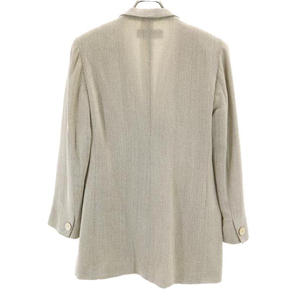 MAX MARA Made in Italy wool and silk blend Herringbone Pattern tailored jacket Women Used