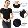 Saunaanzüge für Damen Kurzarm Kompressions-Tanktop Sauna-Schweißshirt Body Shaper Schlankheits-Taillentrainer Wärmespeichernd
