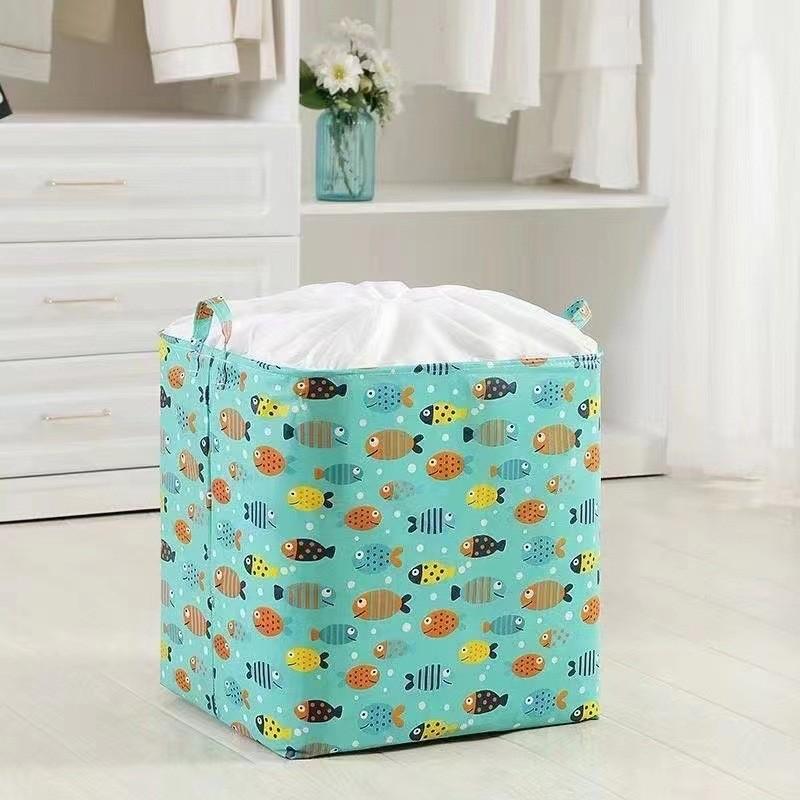 

Capacity Dirty Large Laundry Hamper Foldable Storage Bin Quilt Bags Storage Fish,50x50x40cm