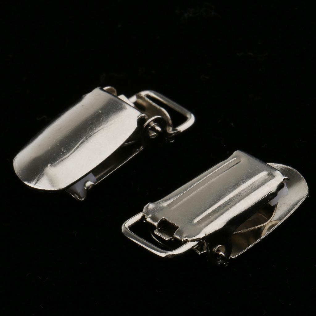 Pacifier Clips Nickel Plated Iron U Shape Webbing Hook DIY Craft Suspender Clip for Baby Use