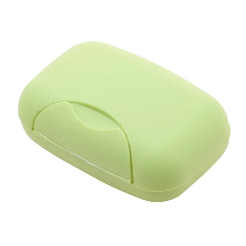 S/L Sizes Portable Travel Soap Box Bathroom Home Plastic Soap Holder Soap-Boxes with Cover Candy Color BXFZH02