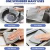 Non-Scratch Double-layer Iron Microfiber Mesh Thickened Steel Wire Cleaning Cloth Dishrag Washing Pot Rags Kitchen Towel