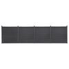 Fence Panel Set - WPC - 699x186 Cm - Grey - Durable - Double-Sided Design