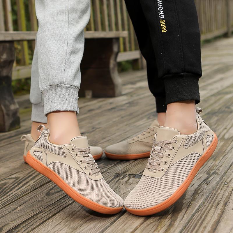 Breathable Mesh Cross-training Sneakers Minimalist Outdoor Walking Shoes Wide Toe Sports Shoes Non-slip Jogging Flats