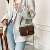 Trendy Lady Shoulder Bag PU Leather Solid Underarm Bag Daily Casual Commuting Bag Large Capacity Handbag