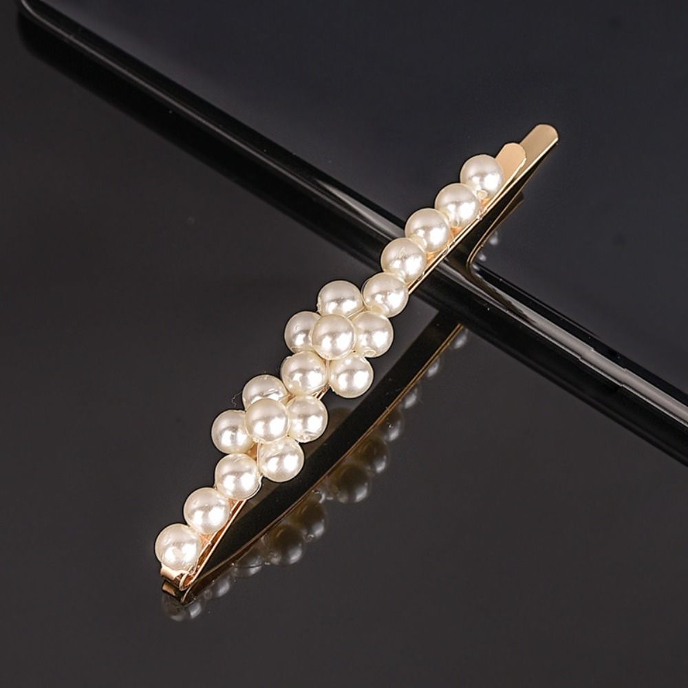 Headdress Hairpin Simple Barrette New Pearls Hair Clips  Girls