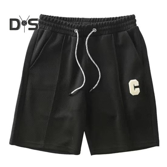 

Мужские шорты с завязками на талии, однотонные, свободного кроя, быстросохнущие, спортивные шорты, прямые брюки длиной до колена 2XL чёрный