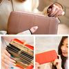 Women's Garçon Wallet Cowhide Long Wallet Receipt and Coin Sorting Box-Type Coin-Through Large Capacity (Olive)