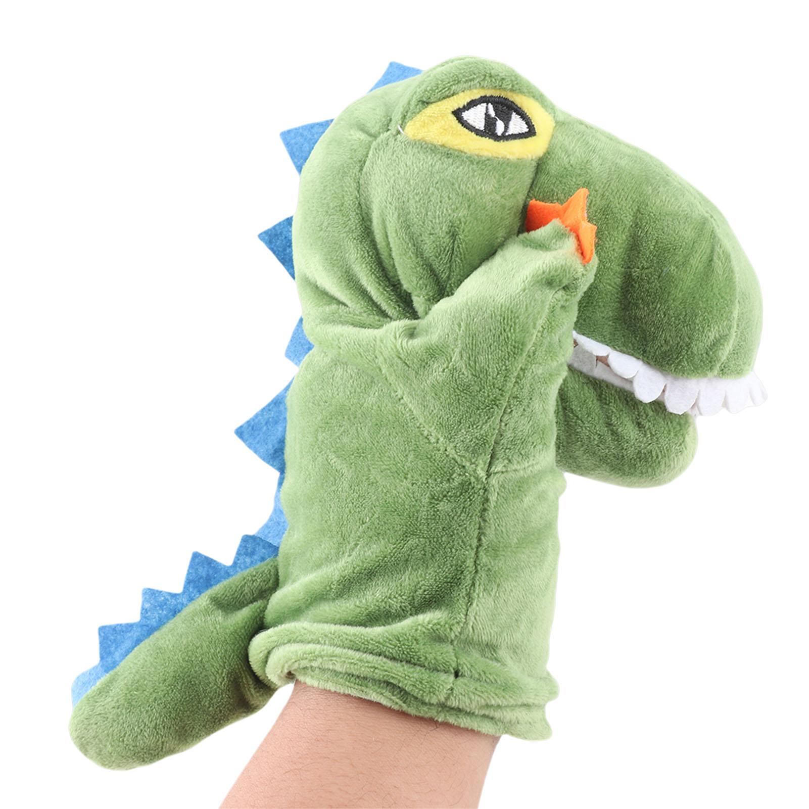 Cartoon Dinosaur Plush Soft Hand Puppet Parent Child Interaction Puppet Kids Playing Toy Gift
