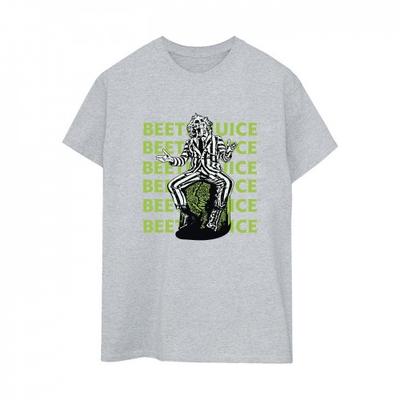 Womens/Ladies Pose Cotton Repeat Logo Boyfriend T-Shirt