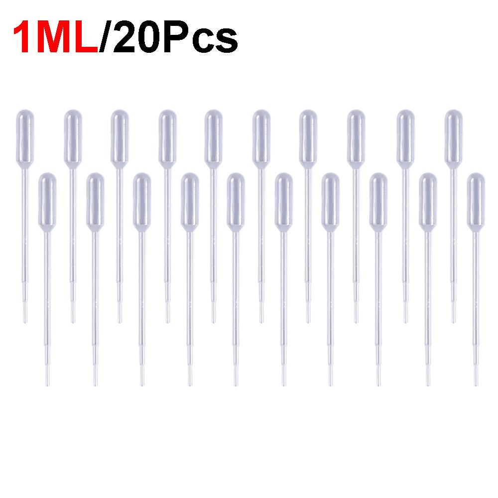 20-60 Stück 1/2/3 ml Transparente Pipetten Tropfer Einweg Sicherer Kunststoff Transferpipette Skalenpipette Kleine Laborbedarf