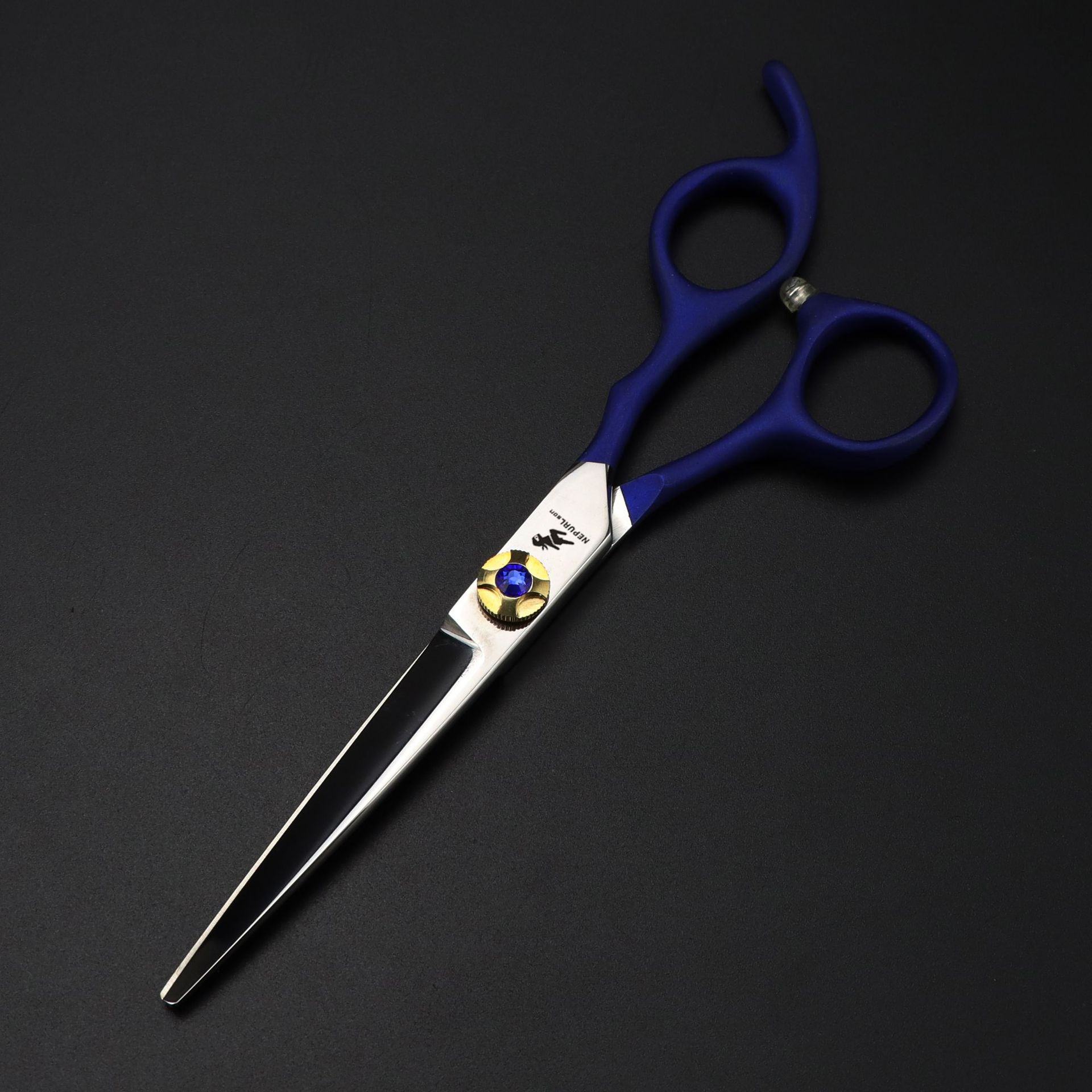 6.0 Inch Nimpson, Blue Handle, Hair Scissors, Flat Scissors, Tooth Scissors, Thin Scissors, Bangs Scissors Blue handle flat scissors