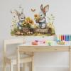 Hardworking Little Rabbit Garden Sunflower Butterfly Home Atmosphere Decorative Wall Stickers