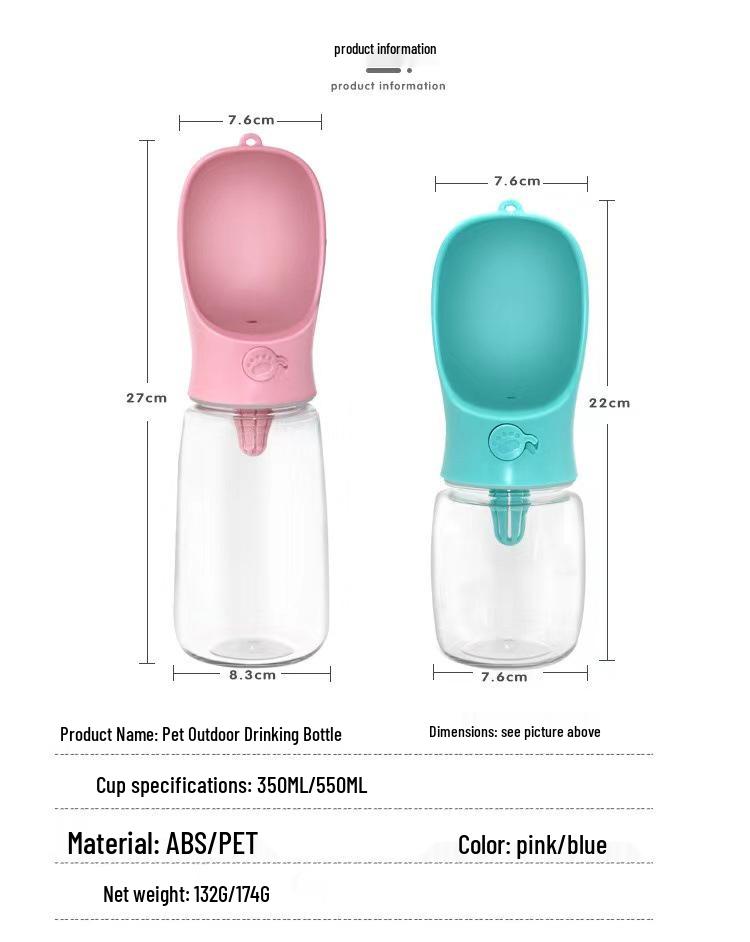 Portable Pet Dog Water Bottle for Outdoor Travel