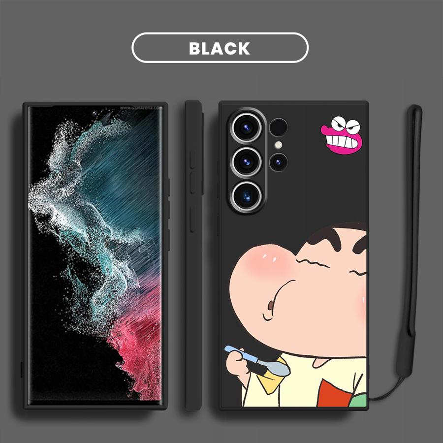 Case for Samsung Galaxy S25 S24 Ultra S23 S21 Plus S22 S20 FE Note 20 10 Ultra S25Edge Phone Cover Cartoon Crayon Shin-chan