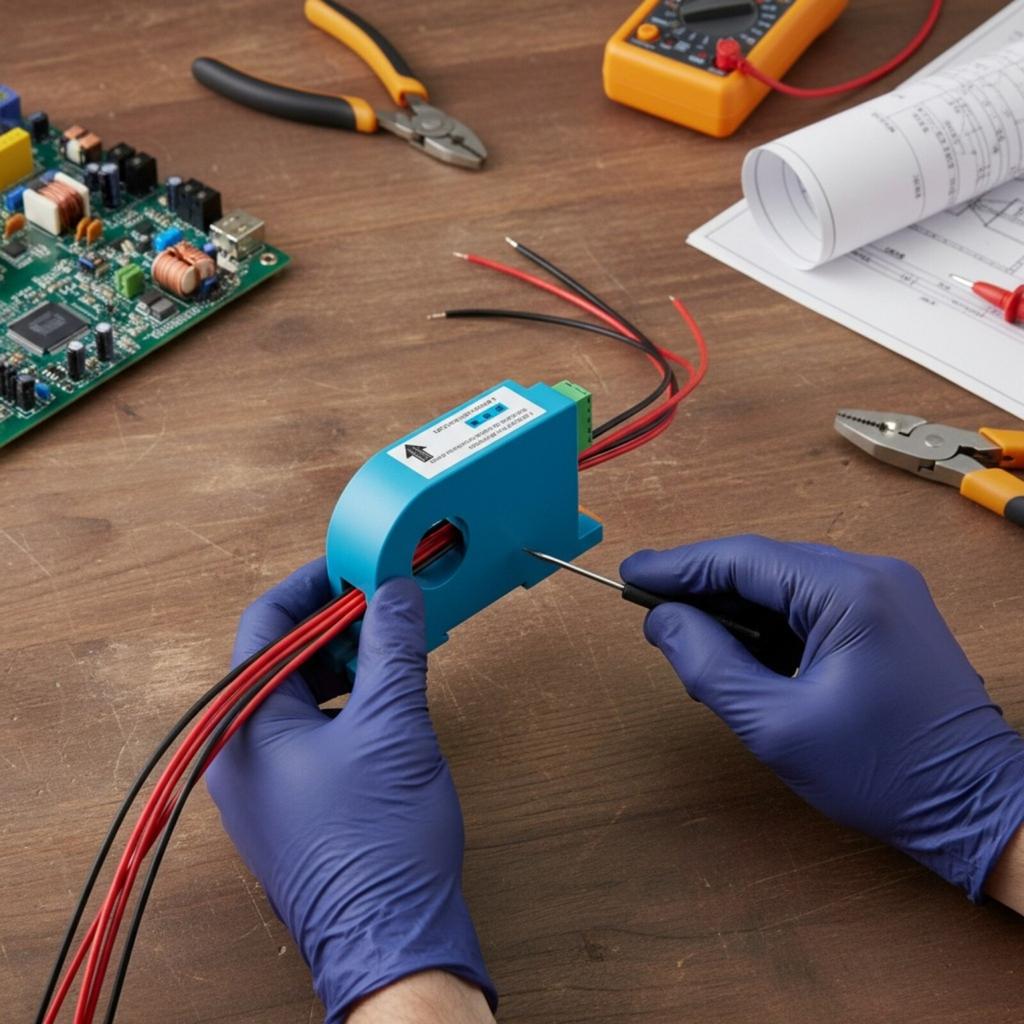 DC Current Sensing Switch DIN Sensor Through Hole Ampere Switch