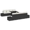VidaXL Ensemble de canapés de jardin 9 pièces avec coussins noir rotin poly 3349143
