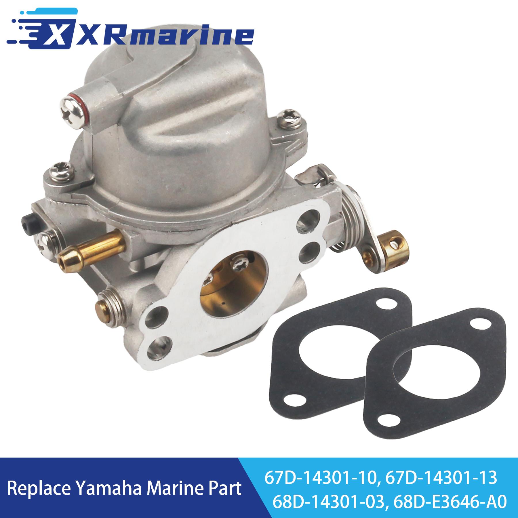 67D-14301 Carburetor Assy with Gasket 68D-E3646-A0 for Yamaha 4 Stroke 4 5 HP F4 F5 Outboard Engine 67D-14301-13 68D-14301-03 67D-14301 68D-E3646