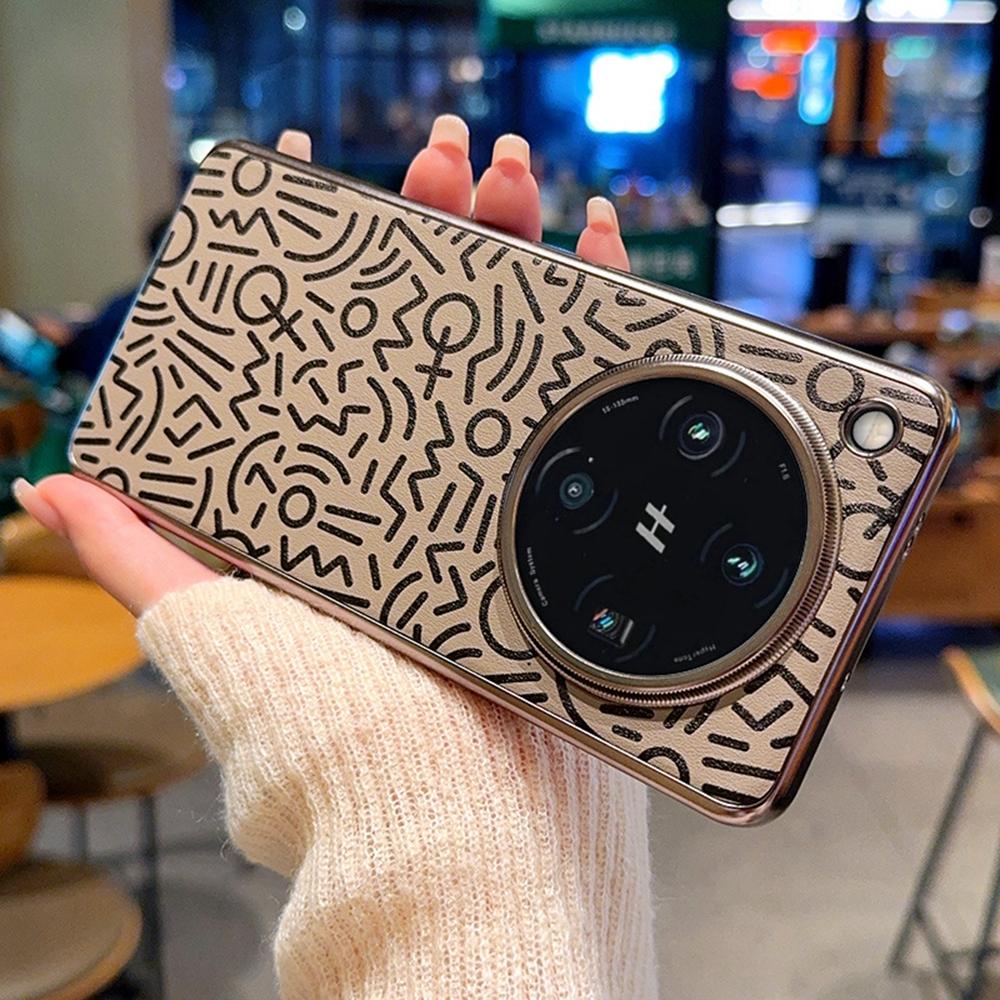 For Oppo Find X8 Pro 5G Case Creative Doodle Leather Electroplated Phone Back Cover