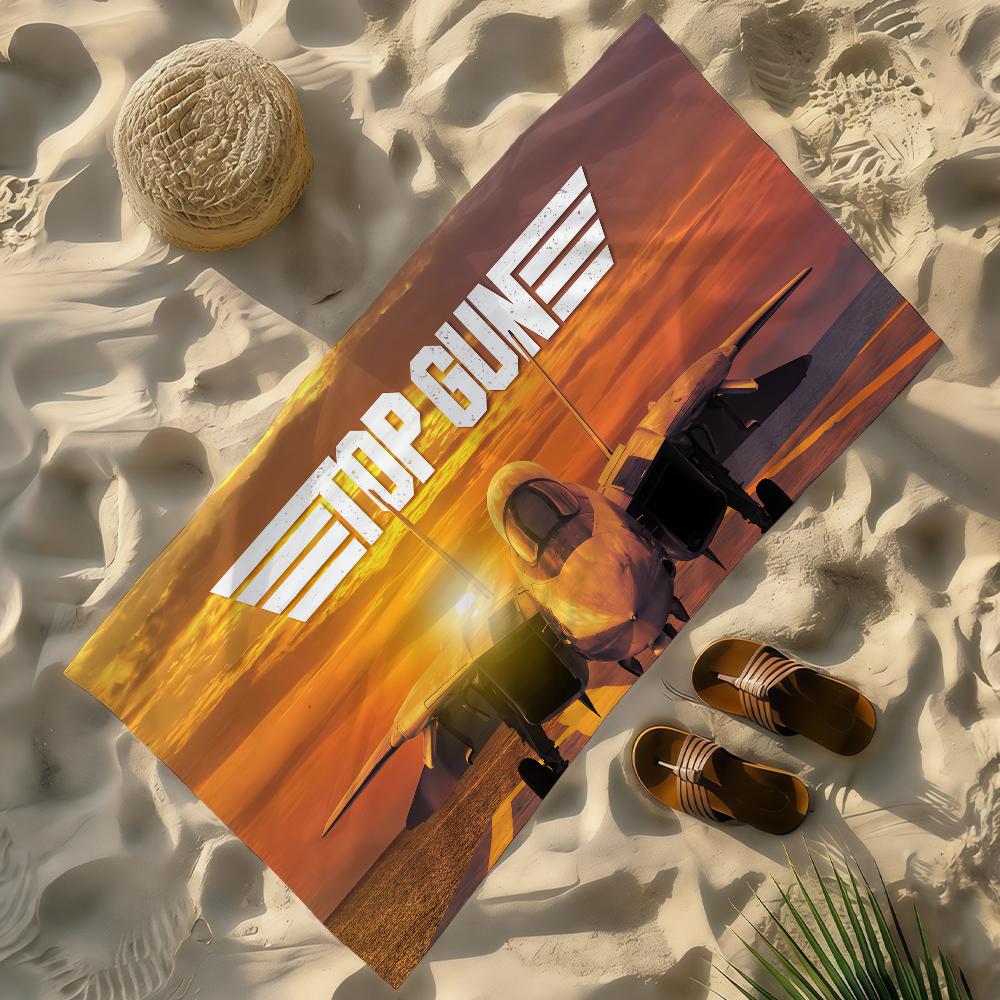 Film T-Top Gun M-Maverick Towel Soft Lightweight Anti-Sand Large Beach Towel Quick-Drying Bath Sports Family