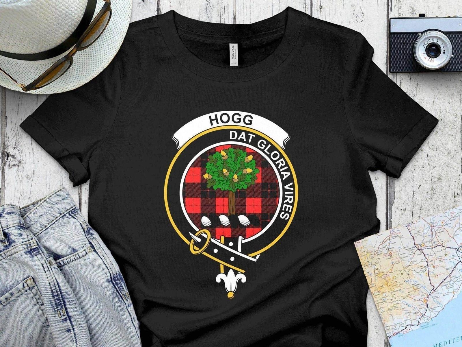 Hogg Clan Crest Motto Dat Gloria Vires T-Shirt Sweatshirt M