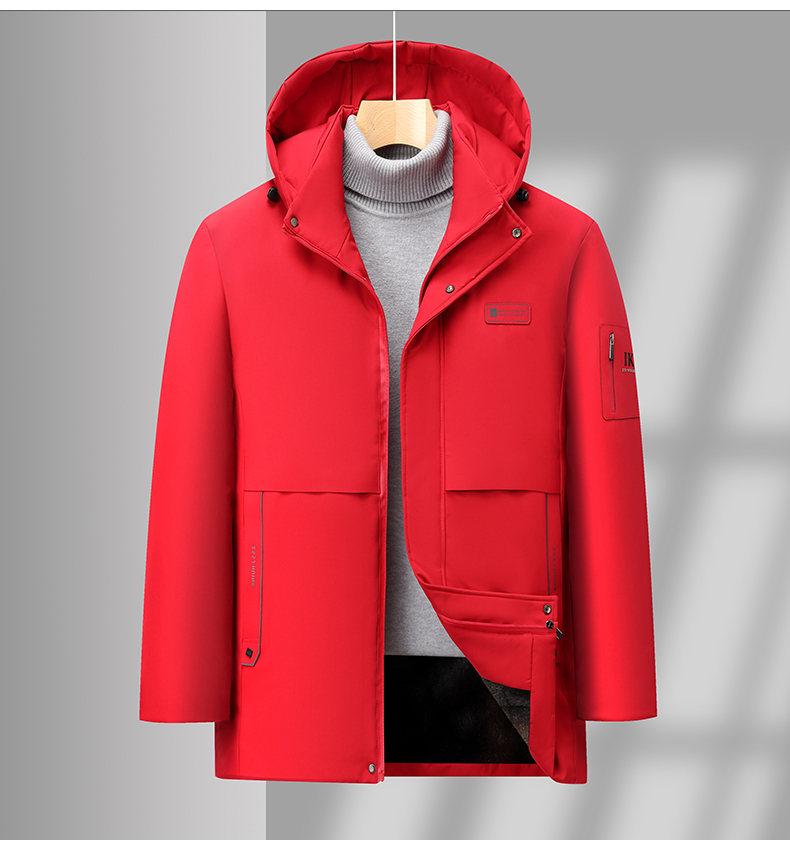 Men's Detachable Hooded Cotton Coat for Business Casual Dads