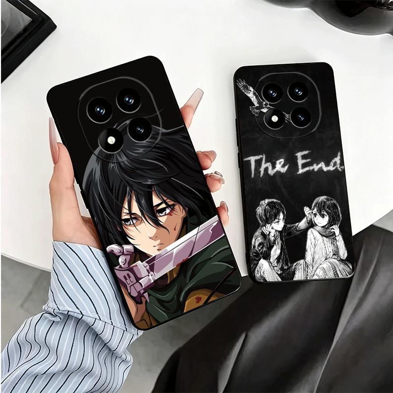 A-Attack On T-Titan Mikasa Soft Phone Case for Xiaomi Redmi Note 12 13 14 15 Pro Plus 11 12S 11S 11T 10 4G Black Cover Back Shel