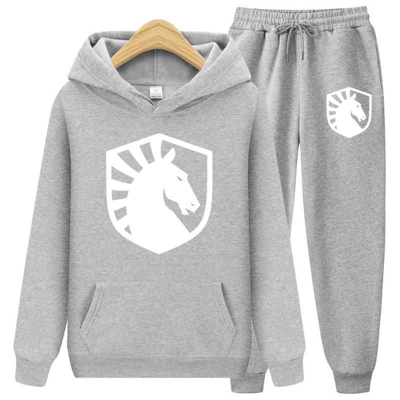 Spring Hoodies Set Sweatshirt+Sweatpants Suit Autumn Winter Warm Tracksuit Sets Women's Classic Hooded Outwear Sets