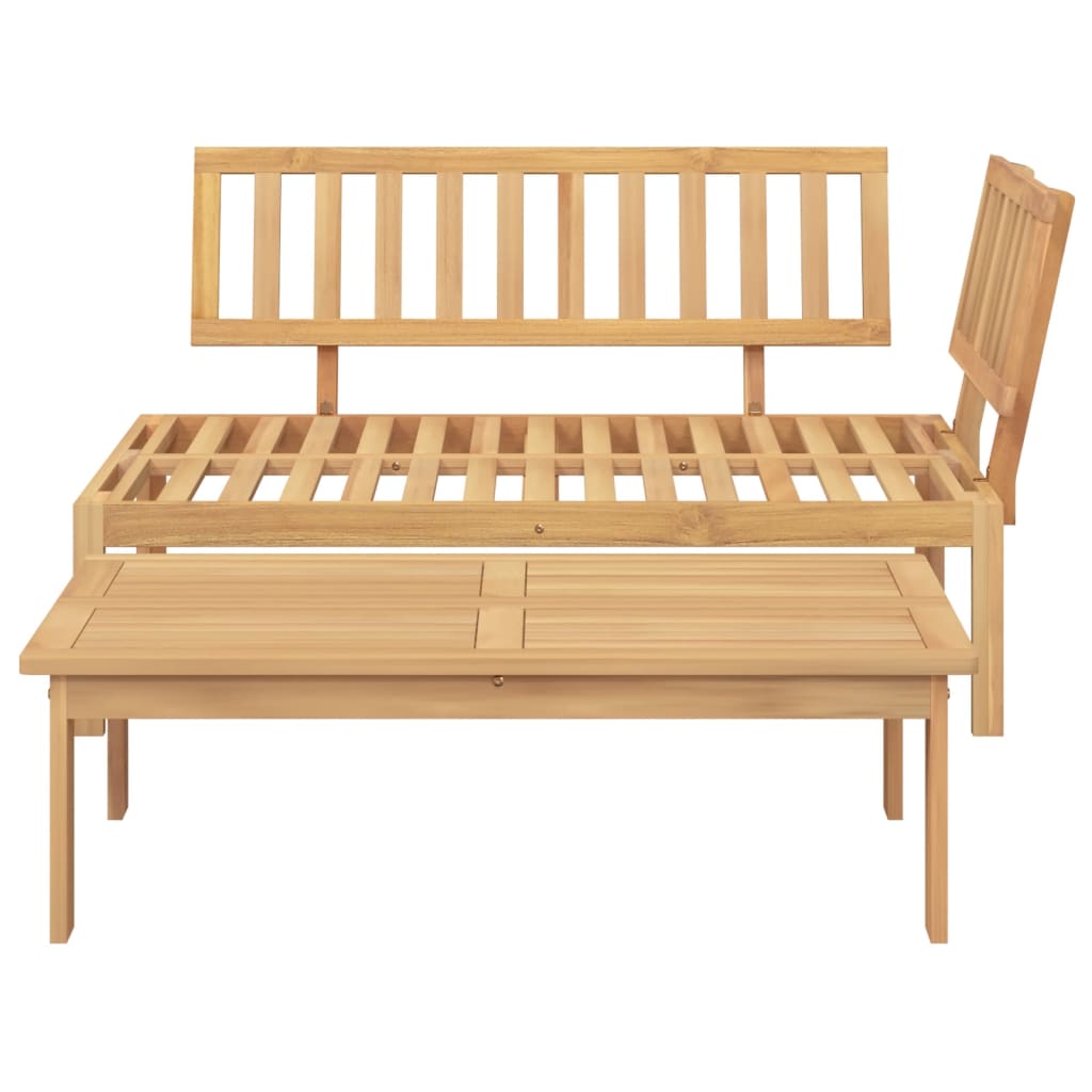 2 Piece Garden Sofa Set Made from Pallets Solid Acacia Wood