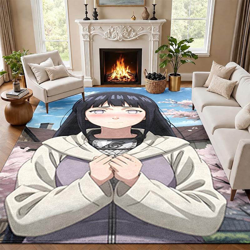 Hyuga Hinata Carpet Door Mat for Living Room or Bedroom Protective Mat Under Chair Office Decoration Christmas Gift Birthday Present