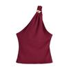 Kaslead New Arrival Women's Clothing Fashion Style Stylish Simple and Versatile Silm One Shoulder Tops 1293575