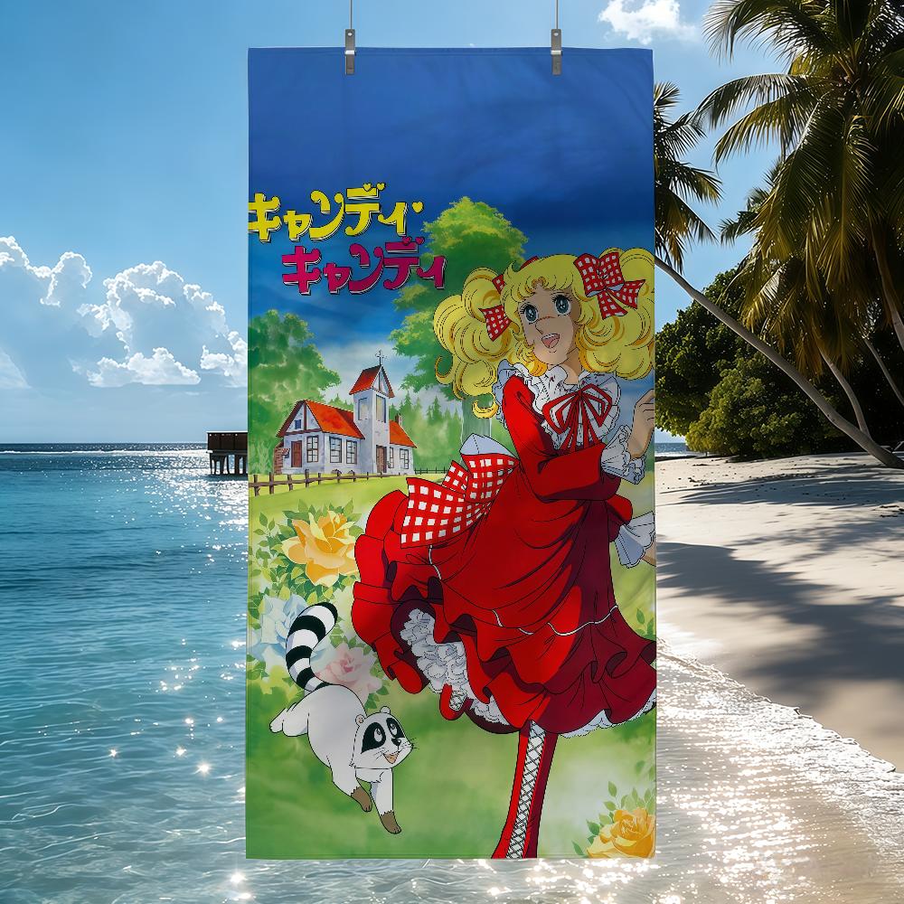 Cute Anime C-Candy Candy Towel Drying Bath Towel Applicable To Light Swimming Camping Yoga Beach Out