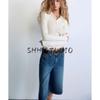 Summer New Women clothes Rib and Eight-Strand Woven Patchwork Polo Shirt Simple Long sleeve Top 5644302
