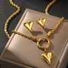 Stainless Steel Necklace Superior Feeling Delicate Twist Chain Chic Heart Pendant Gorgeous Necklace For Women Zircon Handmade
