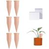 Pack Of 6 Red Clay Watering Spikes Stakes Tool Designed For Easy Plant Care And Water Conservation Home Gardening Needs