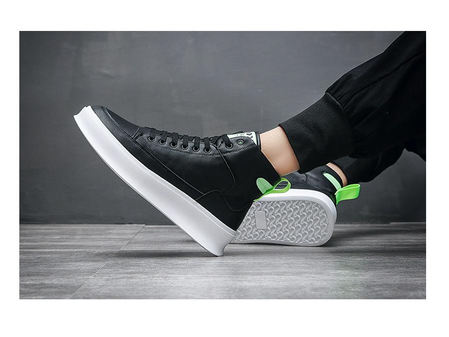 Men's White High-Top Casual Trendy Shoes